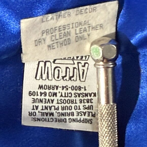 Indianapolis Speedway Racing Jacket XL 90s Style Checkered Flag & Eagle Patch - Picture 8 of 14